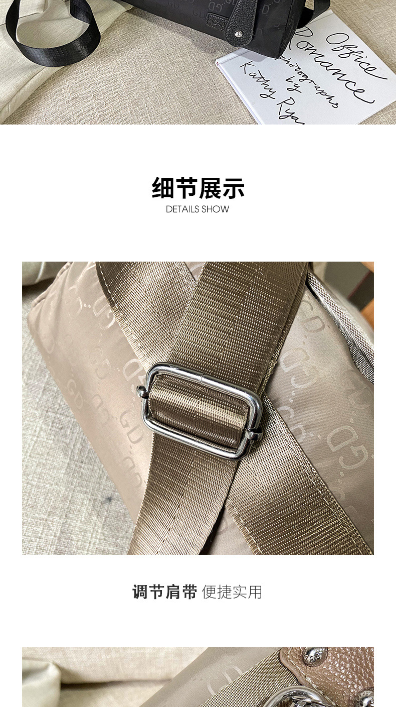 跨境批发2024新款女包时尚防水单肩斜挎包潮尼龙牛津布挎包圆筒包详情19