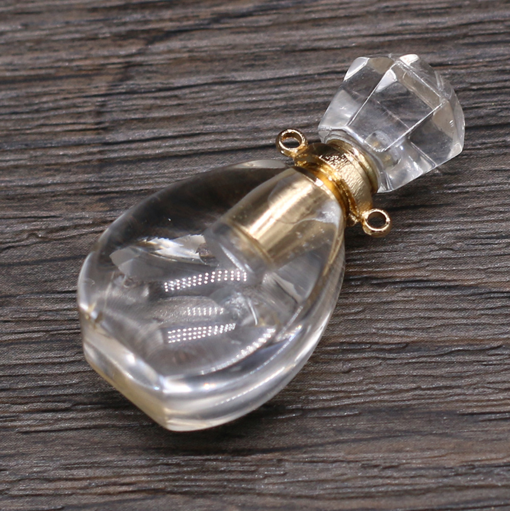 Exquisite natural semi-precious stone perfume bottles, white crystal, various shapes, DIY accessories, fashionable and exquisite wholesale production pic 71
