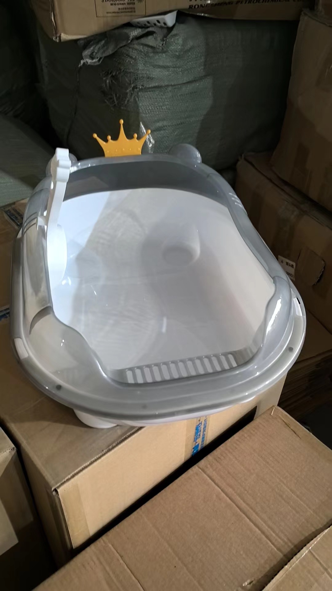 皇冠猫砂盆超大号全半封闭式猫厕所防外溅猫砂屎盆猫沙盆猫咪用品详情16