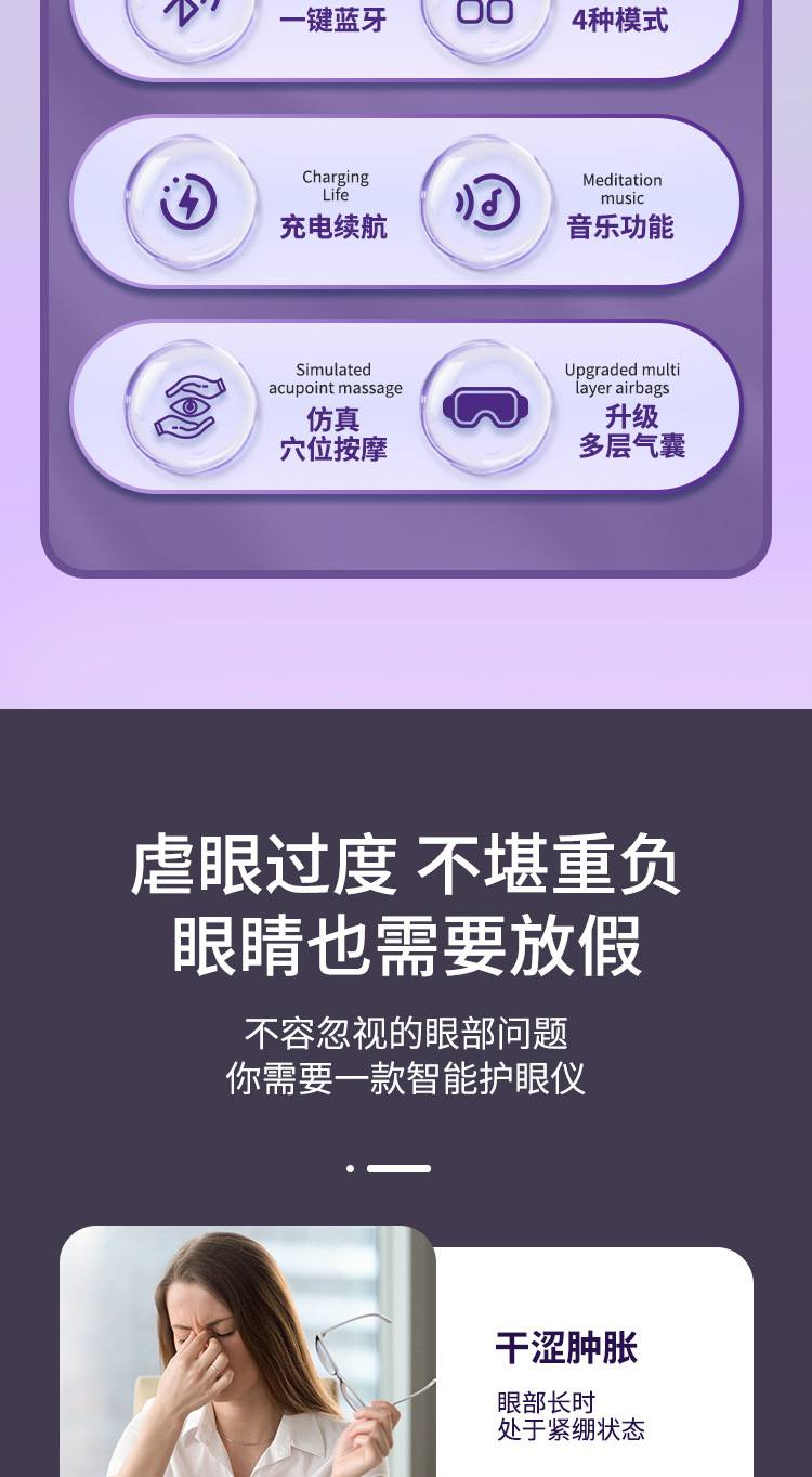 shanilak 眼部按摩仪蓝牙喷雾润眼仪震动眼部雾化润眼仪穴位蒸汽润眼仪详情2