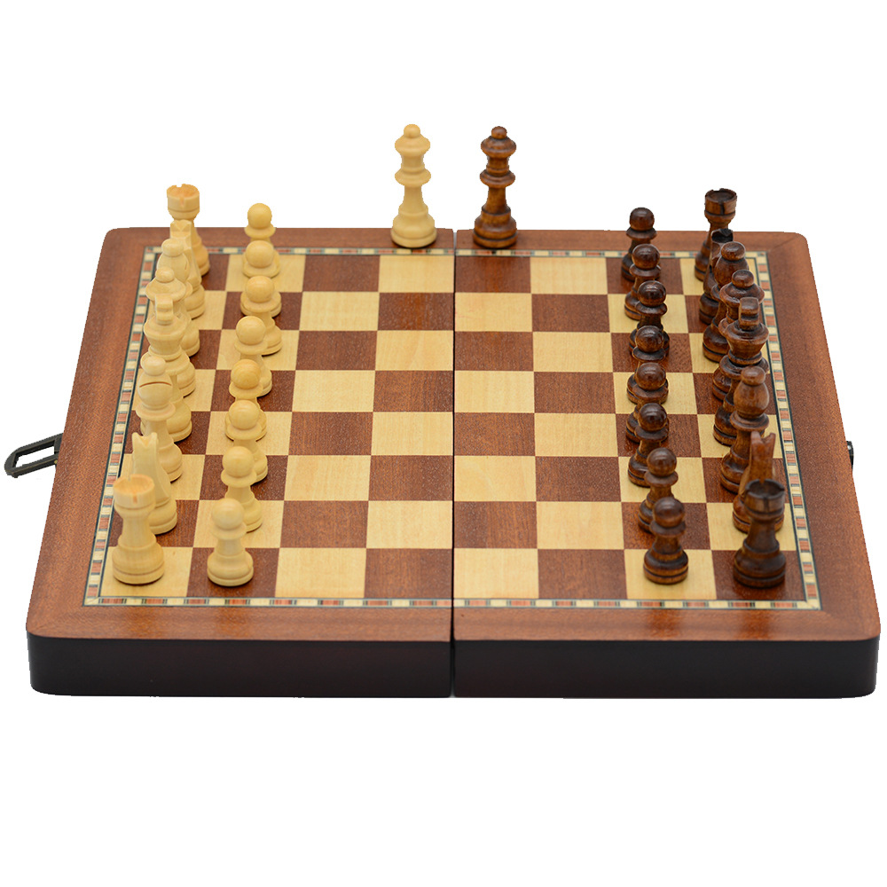跨境国际象棋29CM松木质强磁可折叠含双后专业级棋牌桌游玩具厂家详情7