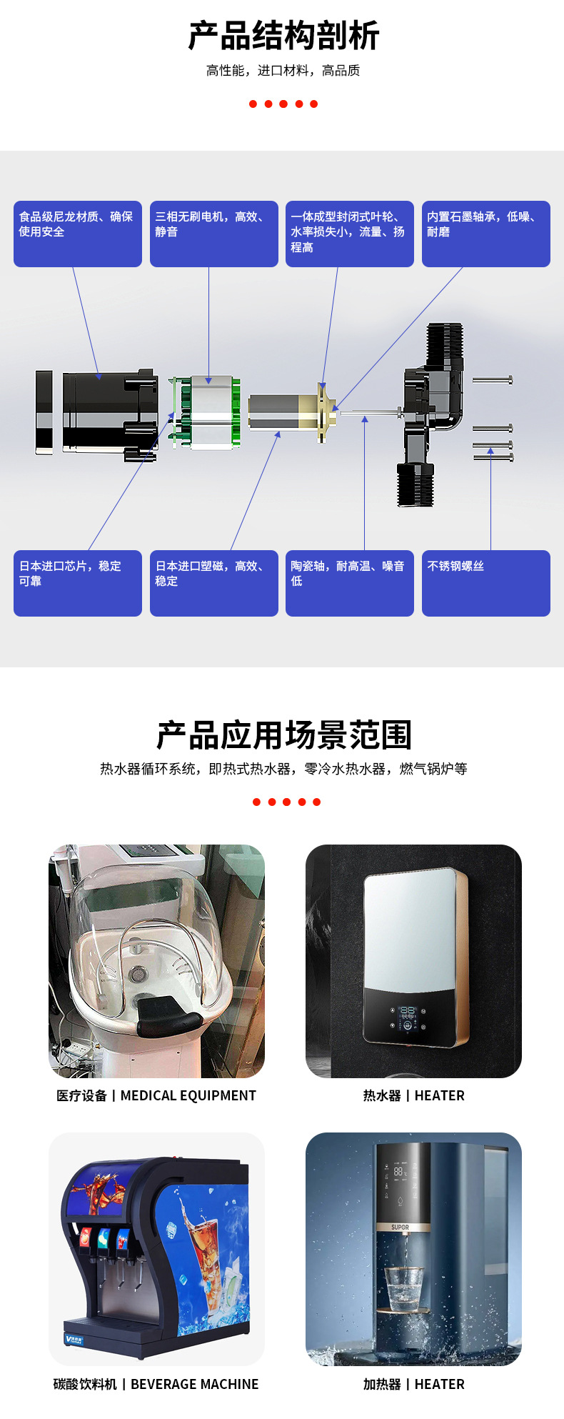 直流无刷循环潜水泵热水器饮水机冷水机制冷机基站零冷水增压储能详情3