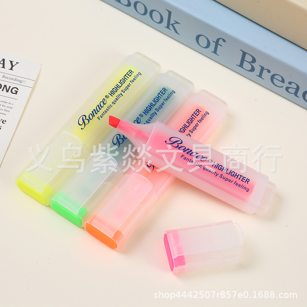 Cabeza de lápiz gruesa de cabeza única durable highlighter de gran capacidad business office note pen pen de regalo de estudiante color al por mayor tarjeta de succión pic 4