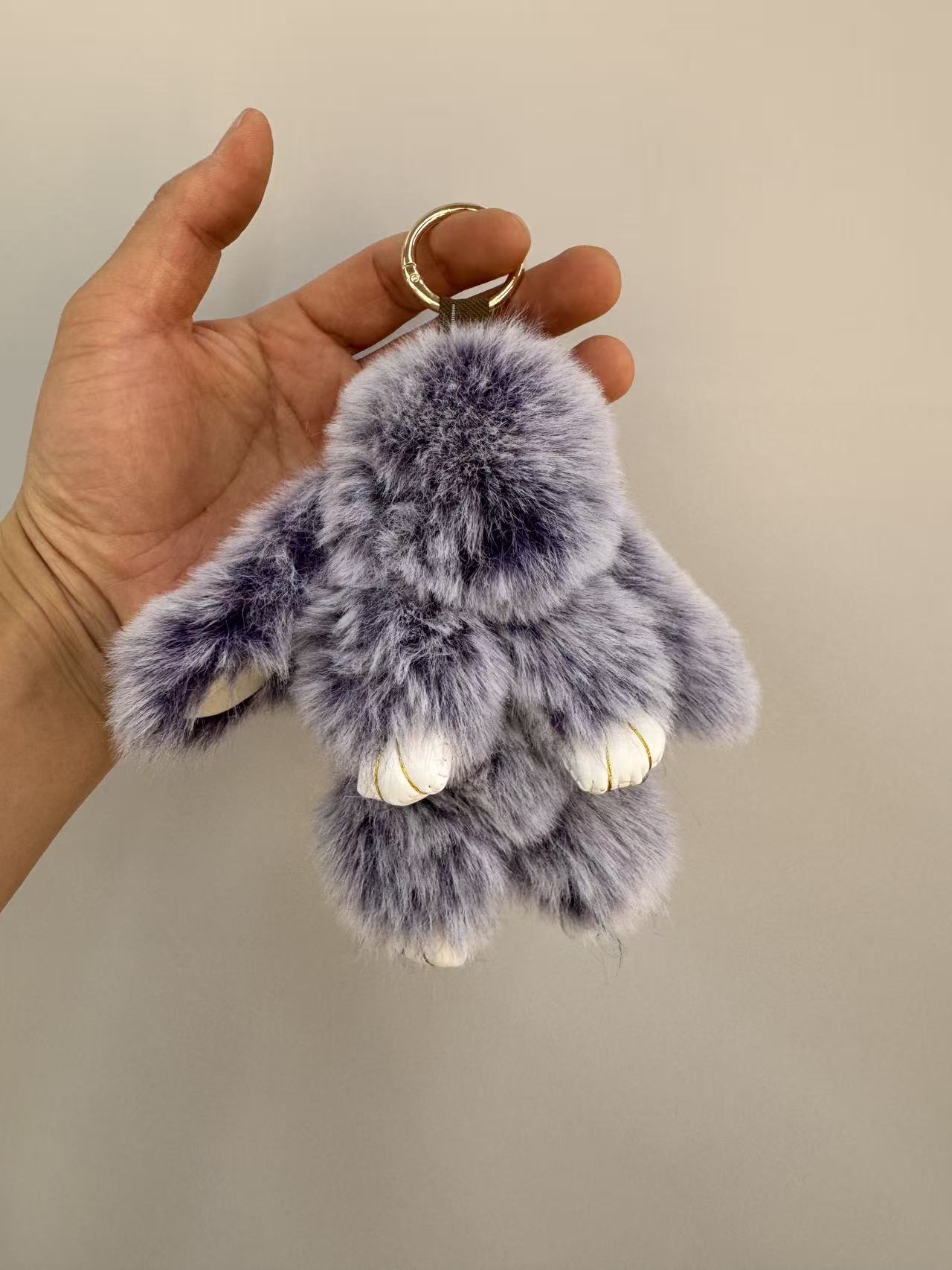 厂家批发仿獭兔毛装死兔挂件可爱小兔子包包手机车饰挂件萌兔饰品详情11