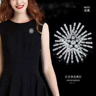 轻奢时尚经典土星别针微镶满锆个性复古设计日常穿搭胸针爆款胸花详情5