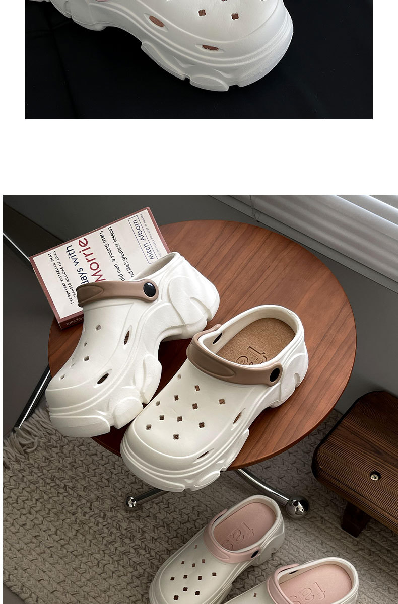 厚底eva洞洞鞋增高鞋女外穿2025新款防滑踩屎感沙滩两穿凉拖夏季详情10