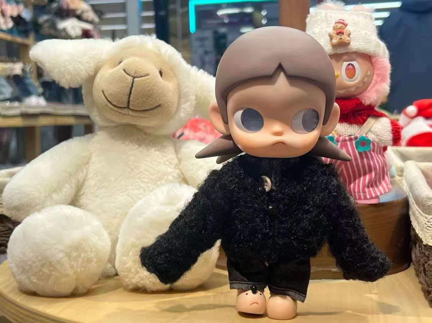 仅娃衣嘎子姐蓬松羊羔毛外套卷毛大衣百搭秋冬衣服换装详情1