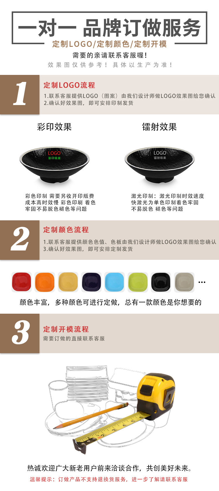 Melamine tableware with black background and white circle, hot pot tableware, noodle restaurant bowls, flavor plates, melamine tableware wholesale pic 3