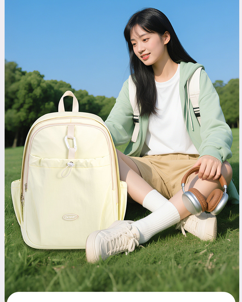 芝麻宝贝时尚双肩背包女学生小众初中女生高颜值大容量双肩包详情7