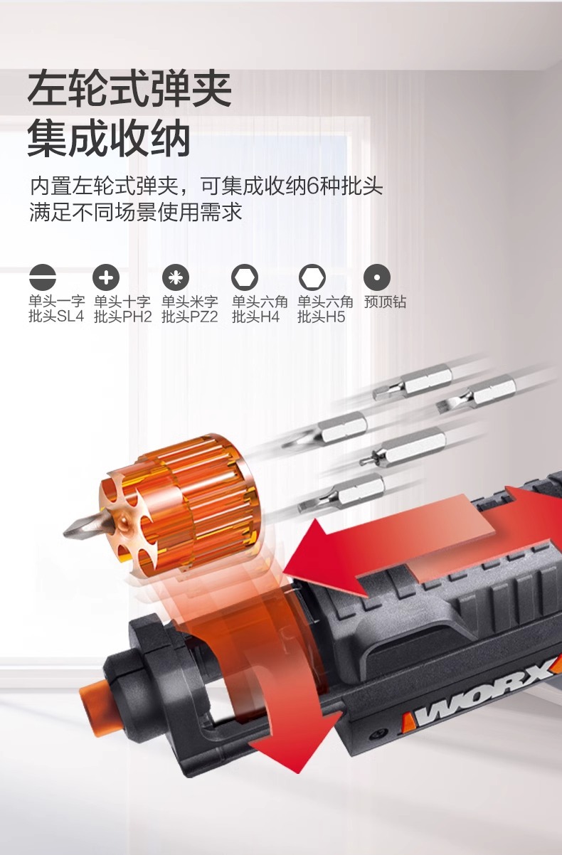 Vickers Gun Electric Screwdriver wx255.4 Lithium battery small mini household rechargeable multi-functional electric screwdriver pic 4