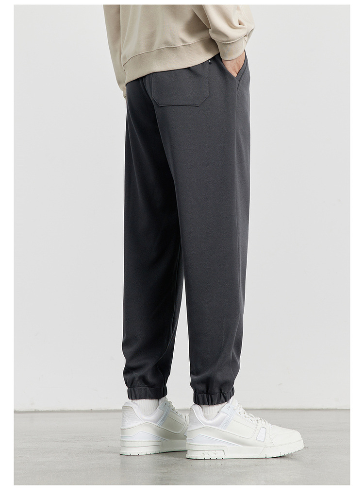 WOOG2005男装2024秋冬季新款抗皱束脚休闲裤男士卫裤运动裤 时尚舒适耐磨男士运动裤详情22