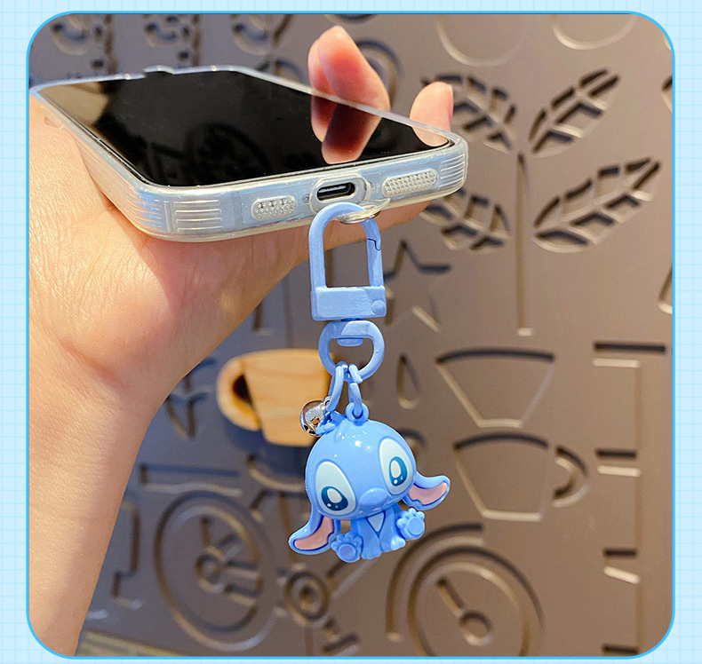 正版史迪仔玩偶钥匙扣创意卡通可爱精致小鼻噶公仔钥匙链包包挂件详情13