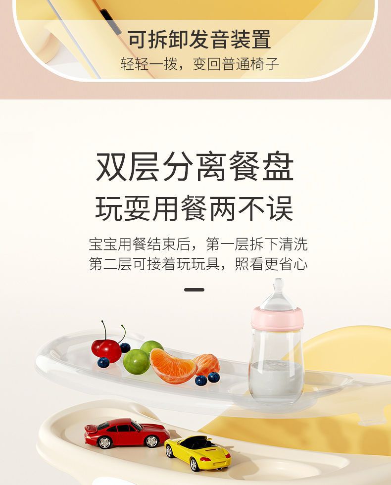 宝宝吃饭桌餐椅多功能凳子婴儿童椅子家用塑料靠背座椅叫叫小板凳详情1