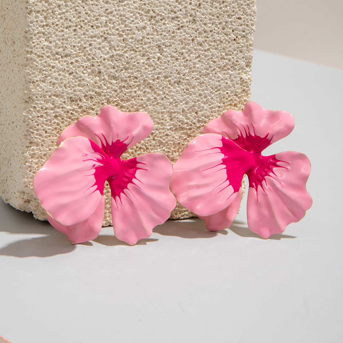 欧美跨境时尚清新布艺花朵流苏串珠优雅甜美情人节礼物耳坠耳环女详情18