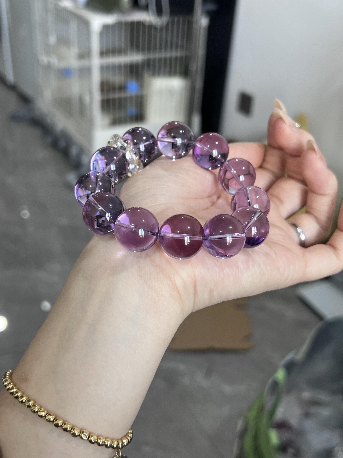 毕业收藏级全净体天然巴西紫水晶手链女高品质冰透梦幻紫水晶手饰详情14
