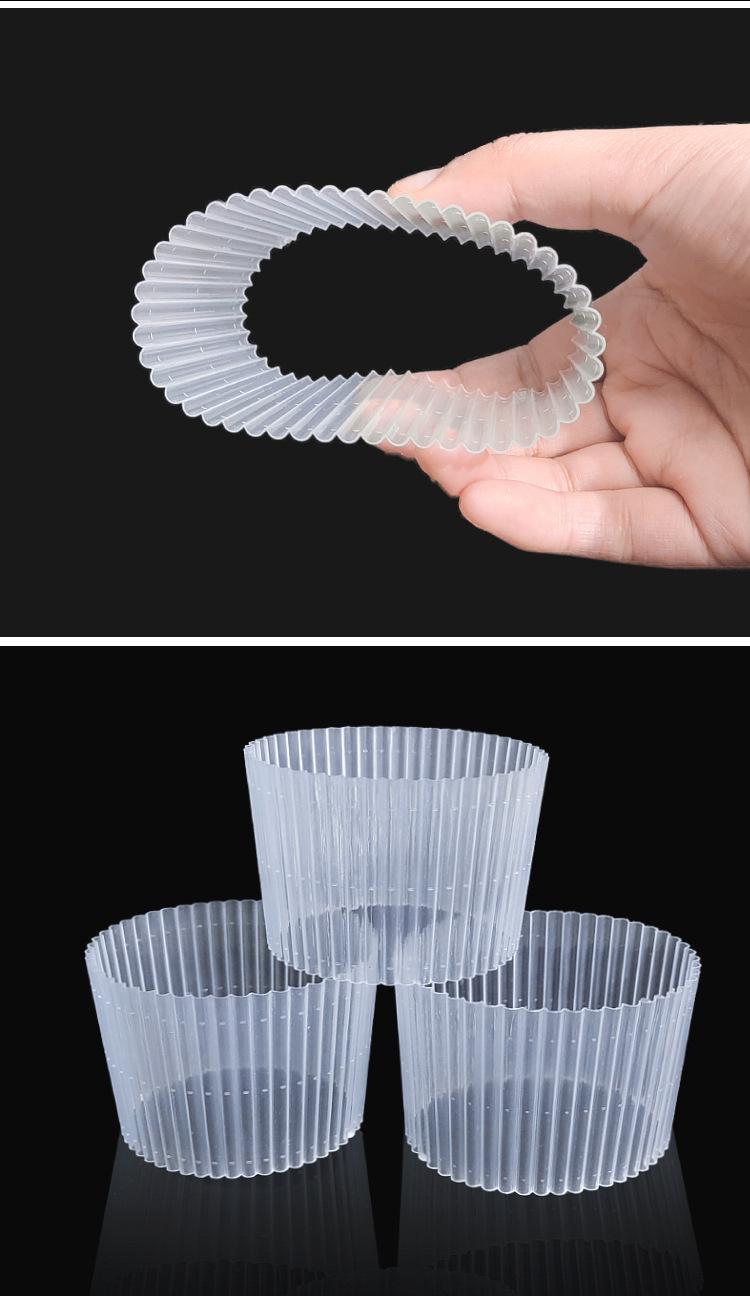Plastic transparent cup sleeves, 98-diameter disposable 90 paper cups, milk tea cups, heat-insulated PET cold drink cups, Dudu cup sleeves pic 6