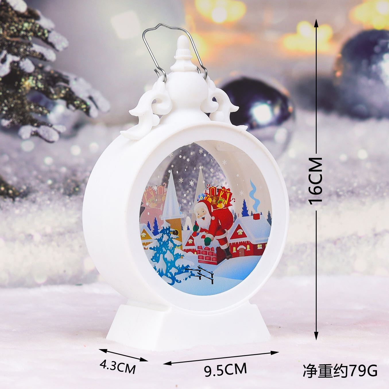 跨境圣诞节LED复古手提小夜灯 幼儿园儿童圣诞礼物老人雪人小夜灯详情3