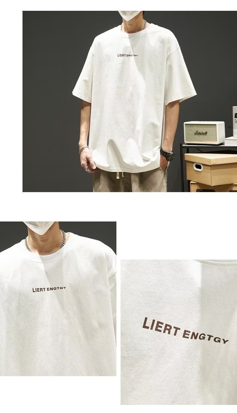 夏季男士t恤潮牌潮流简约半袖上衣男装短袖纯棉衣服男生体恤印花详情10