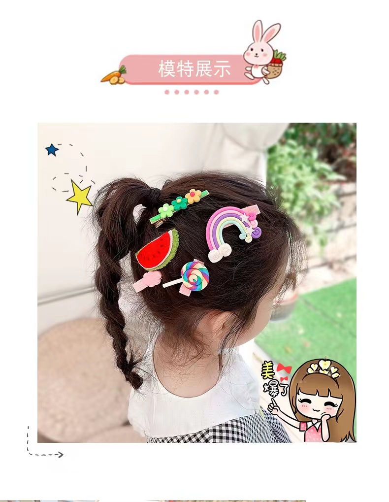 儿童多巴胺发夹宝宝可爱小发卡刘海夹女童bb夹头饰蝴蝶结发饰批发详情12