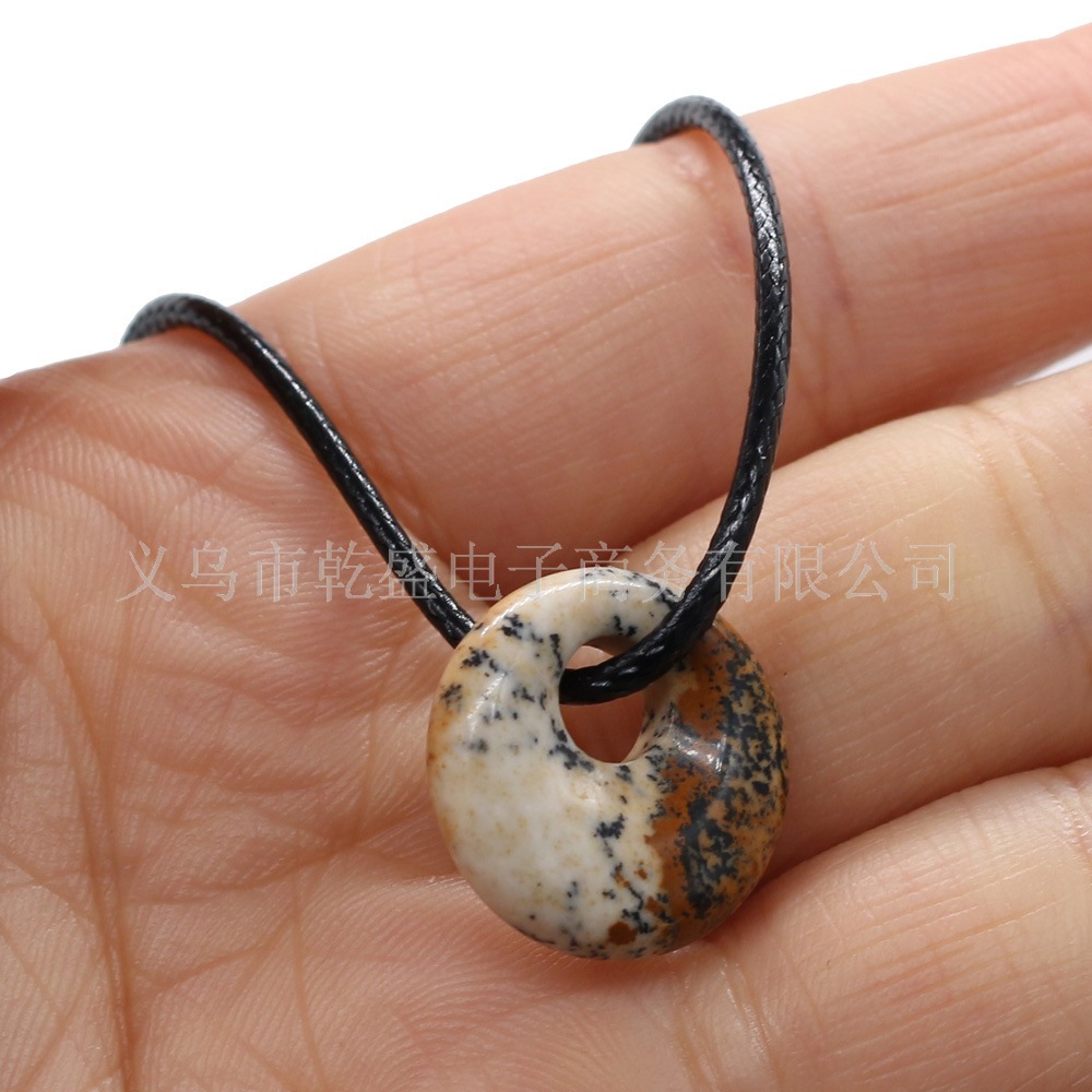 Exquisite natural stone semi-precious stone beads, large-hole beads, DIY jewelry accessories, handcrafted necklaces, wholesale pic 13