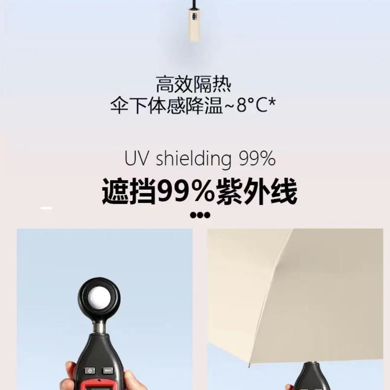 Wholesale 24-bone fully automatic umbrella, double-bone wind-resistant and thick black rubber sun protection, all-weather umbrella factory direct sales pic 7
