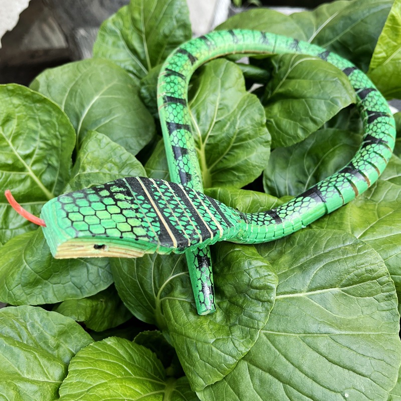 木制圆头蛇仿真眼镜蛇50-60-70cm木头蛇地摊热销整蛊玩具蛇批发详情13