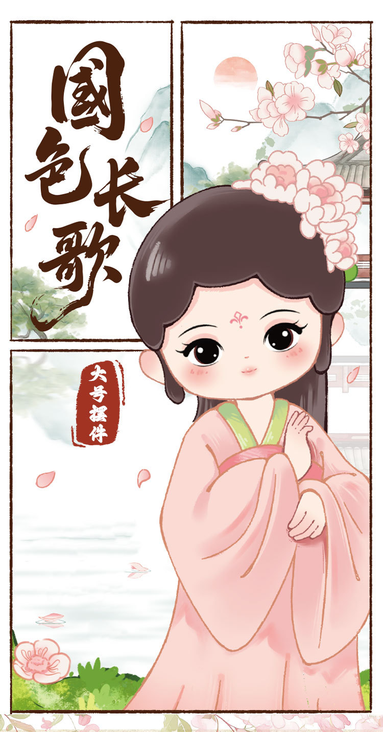 Cute ancient-style dolls, home and office desk ornaments, Hanfu figurines, resin princesses pic 2