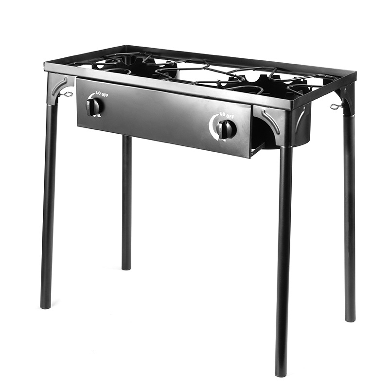 ATLAS Outdoor portable double-head gas stove, picnic stove, high-power folding camping cookware, Amazon stock, double-head pic 8
