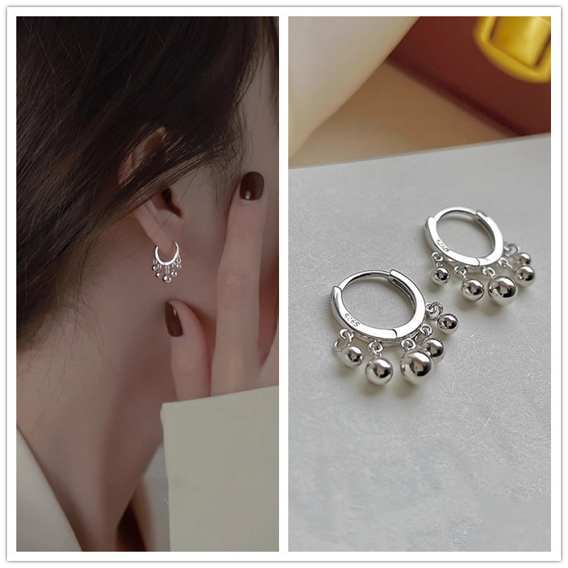 925 Silver Needle Earring Earrings for Women with a high-end feel, plain ring earrings, 2025 new bestseller, niche design, light luxury stud earrings pic 11