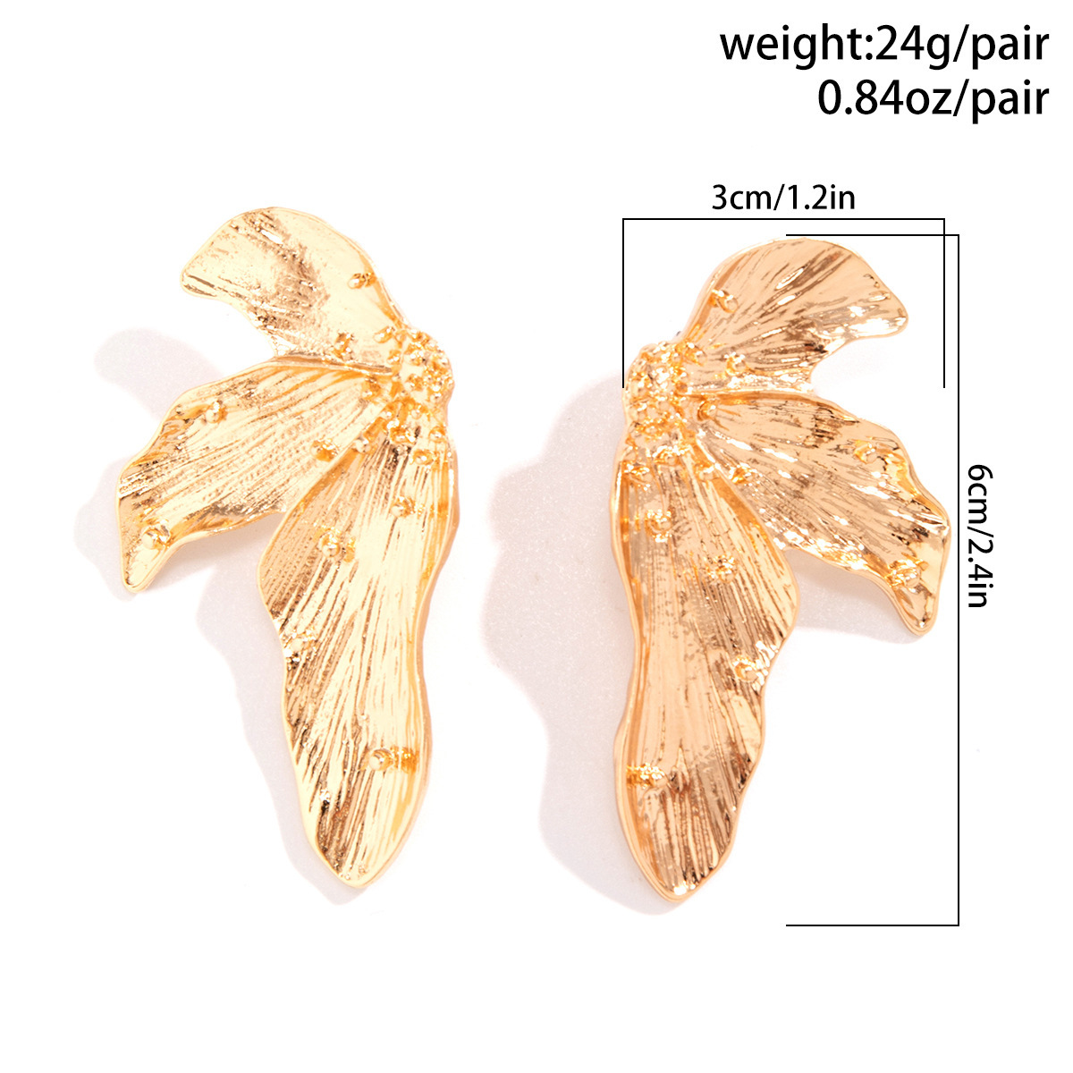 European and American cross-border accessories retro cold style leaf stud earrings fashionable design sense metal flower earrings earrings pic 2