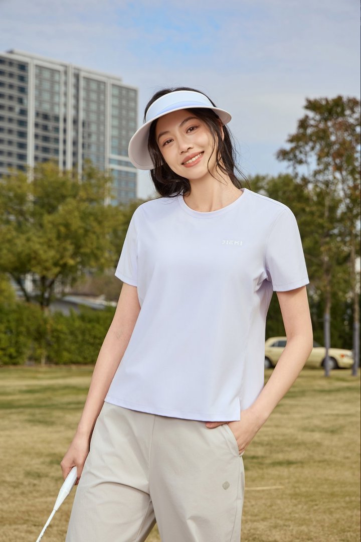 Ice-oxygen quick-drying T-shirt short-sleeved semi-zipper slimming yoga top women breathable quick-drying T-shirt Outdoor sports 8032 pic 2