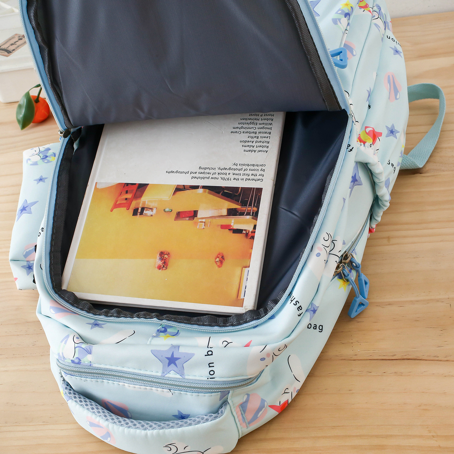 Two-piece backpack for girls in school, lightweight and lightweight bag for students in grades 3 to 6, schoolbag for junior high school students pic 25