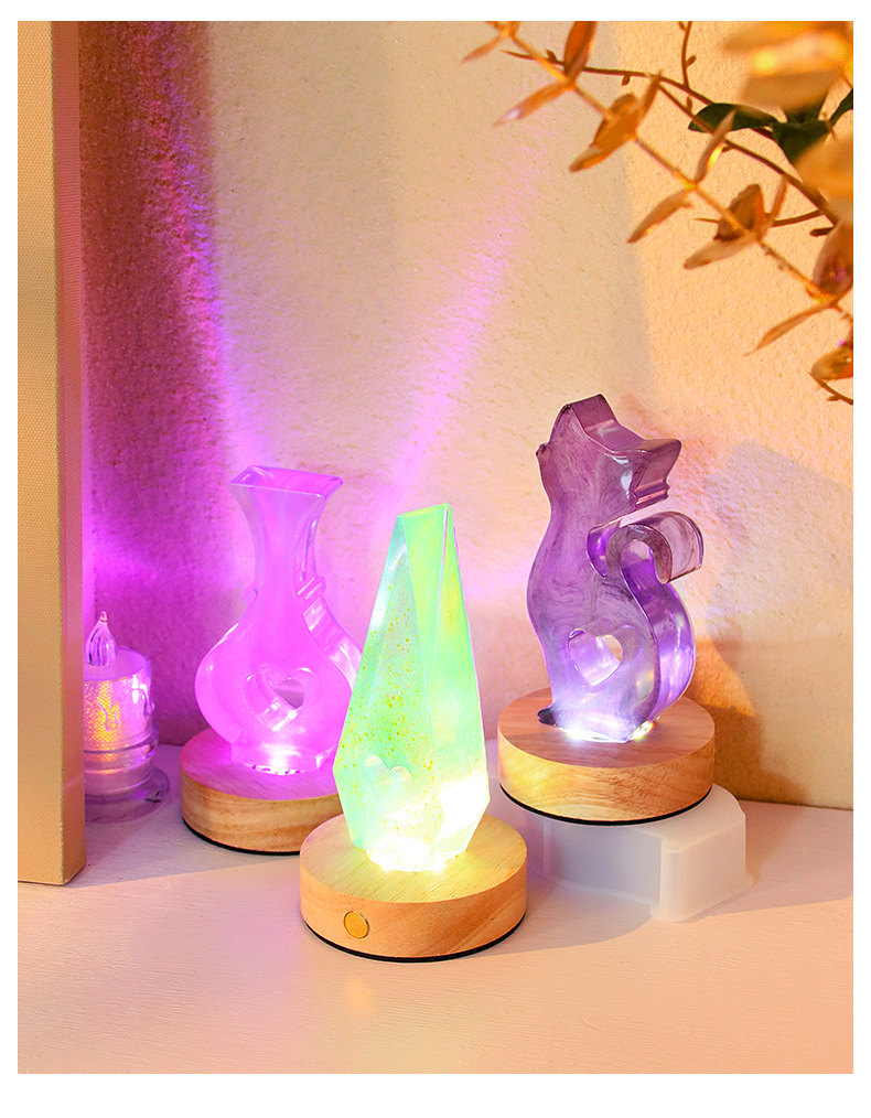 diy epoxy resin Easter bunny scented candle mold, heart-shaped house, cat gypsum decorative item, silicone mold pic 1