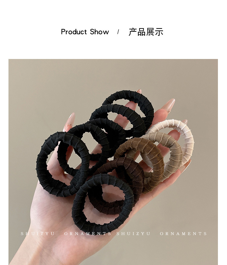 High-elasticity thick hair tie for women, 2024 new style hair tie, high ponytail rubber band, durable leather hair band pic 4