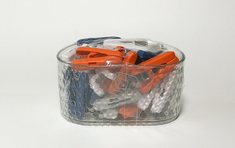 30 sets of seamless windproof clips, wall-mounted storage boxes, plastic clips for drying socks and clothes, and pants clips are durable and resistant to sun exposure pic 1