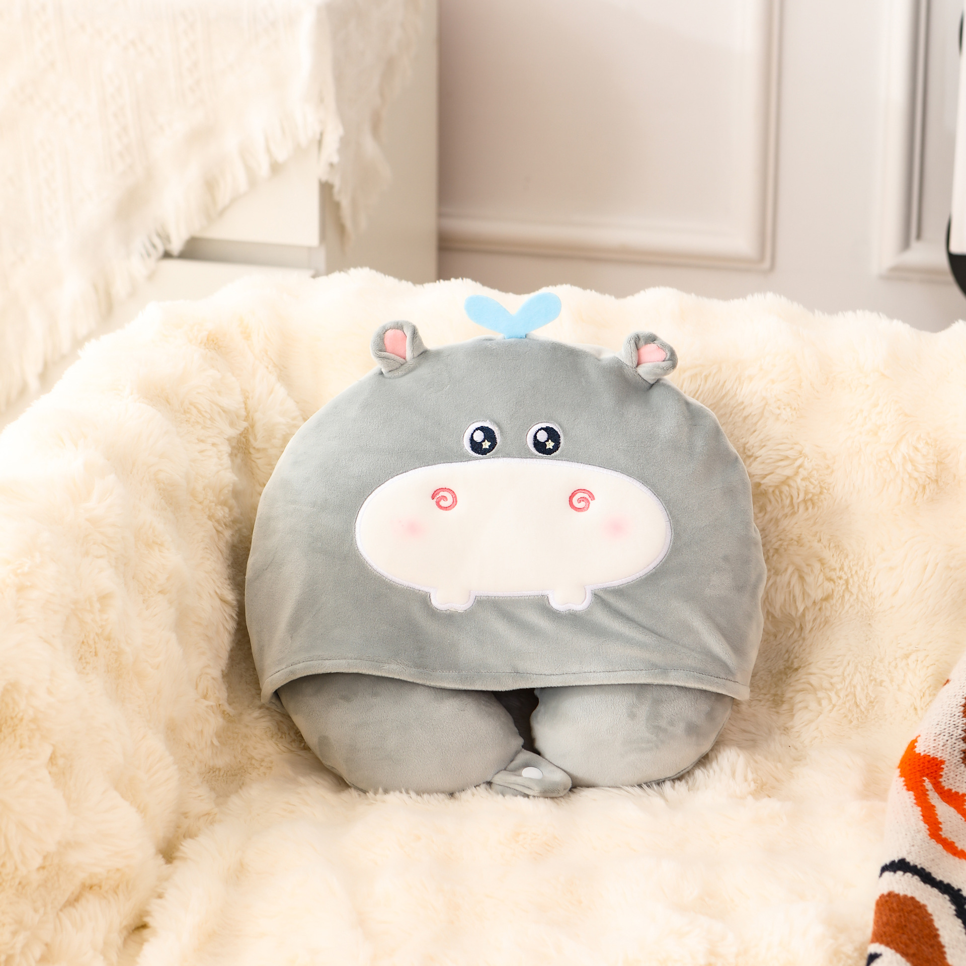 【 River Persimmon 】 Cartoon Set Lumbar support, headrest, throw pillow, U-pillow doll customization pic 8