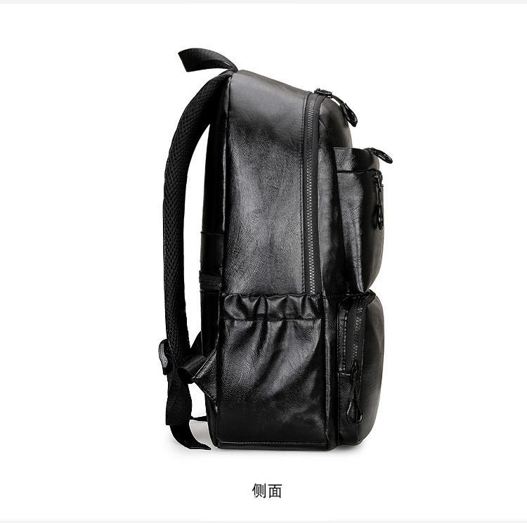 皮料款商务休闲双肩背包电脑包出差旅行背包学生书包行李包徒步包详情19