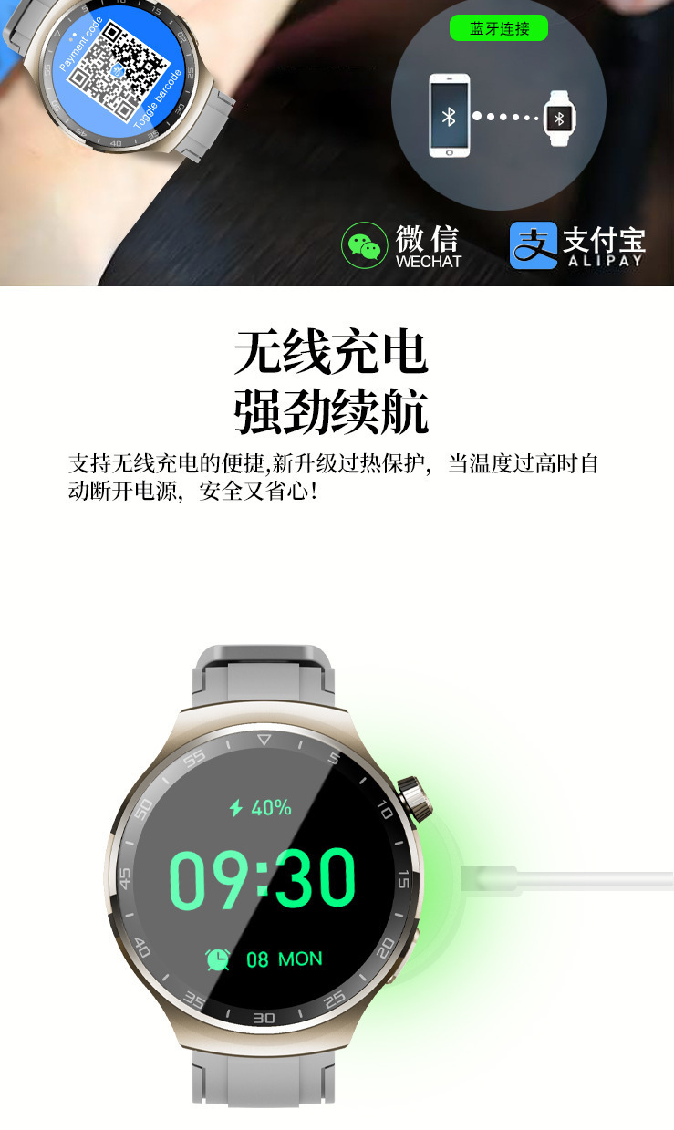 跨境新款X16pro智能手表蓝牙通话心率监测NFC高清大屏SmartWatch详情14