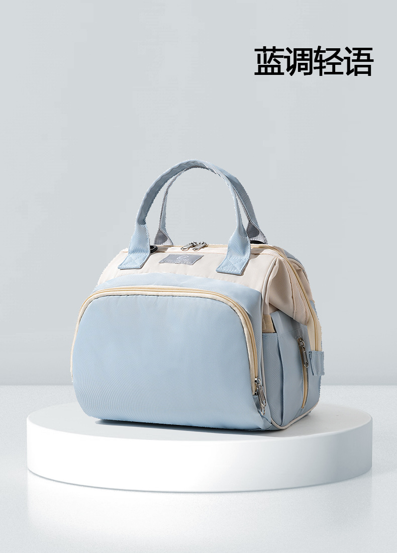 新款大容量外出母婴妈咪包女手提马卡龙背包可收纳耐磨奶瓶保温包详情14