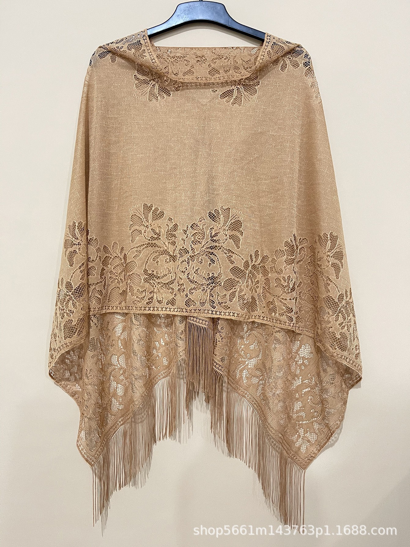 跨境爆款2024女士蕾丝春夏款套头披肩防晒披肩多种颜色选择详情10