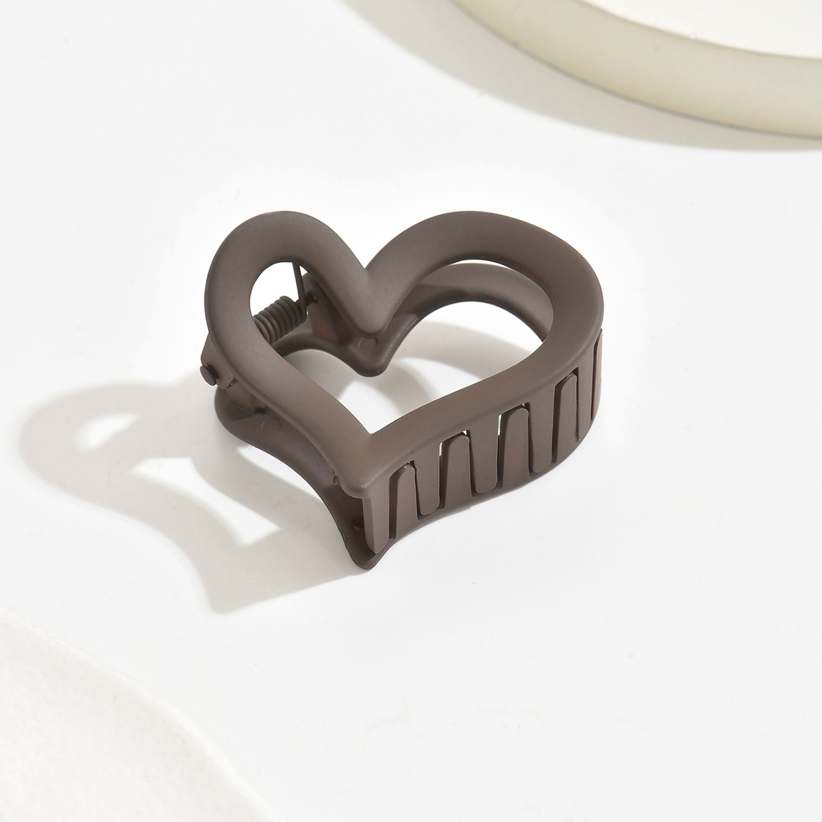 韩版中号磨砂镂空爱心发夹气质简约优雅发卡发饰头饰饰品详情11