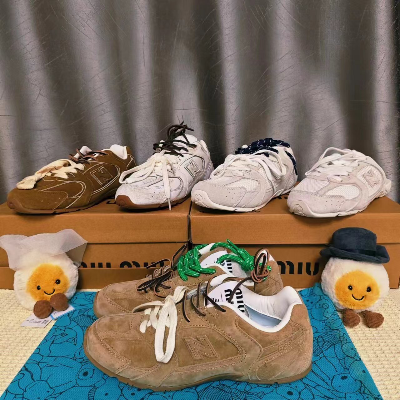 莆田鞋纯原miumiu联名530X德训鞋NB经典复古阿甘鞋休闲鞋半拖鞋潮详情2