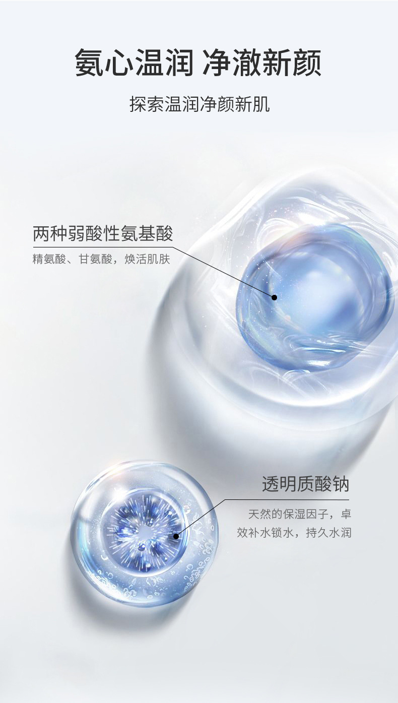 Perilla amino acid facial cleanser, a gentle and non-irritating oil-control facial cleanser for men and women, wholesale of high-end skin care products pic 8