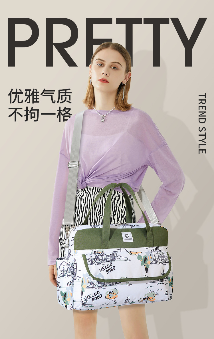 New waterproof large-capacity mom bag, multi-functional bottle storage bag, wear-resistant single-shoulder hand-carry bag for expectant mothers pic 5