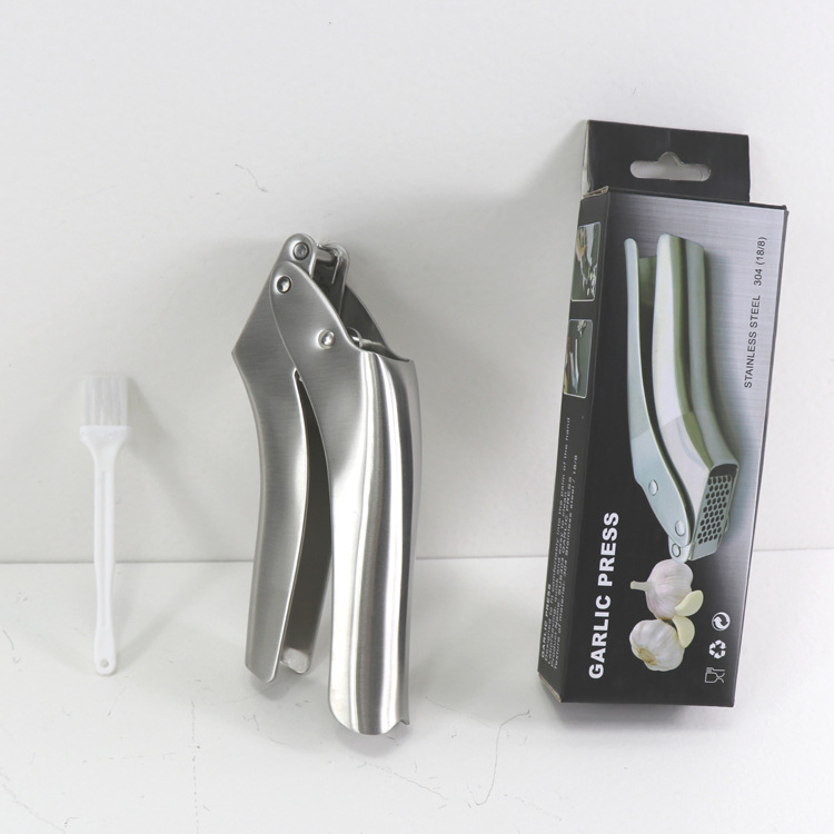 Amazon supplies 304 stainless steel garlic press, kitchen tools, garlic puree makers, durable manual garlic peelers and garlic paste makers pic 8