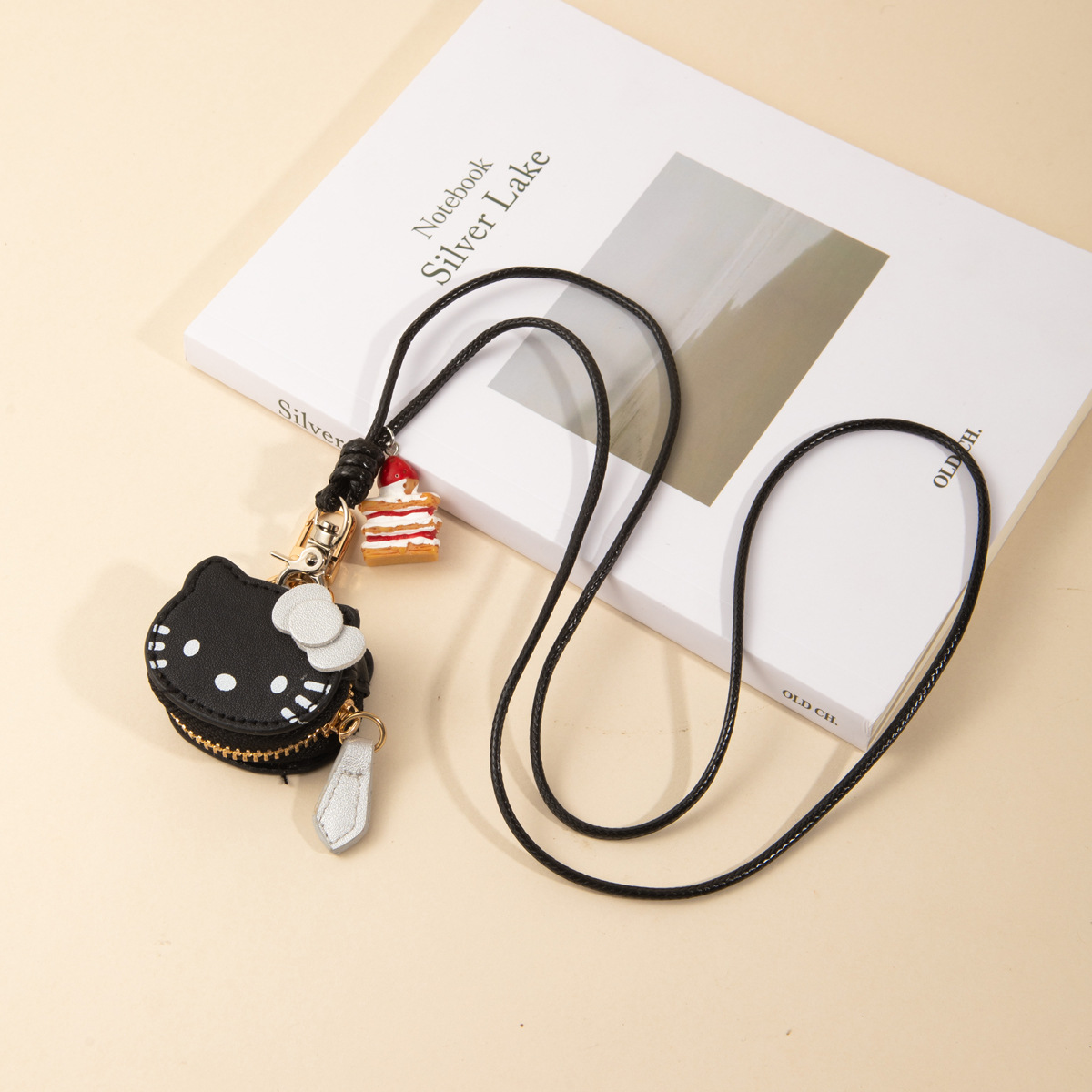 Sweet and cool style, cute kt cat small bag, detachable pendant, necklace, neck chain, sweater chain, hanging piece, keychain accessory pic 32