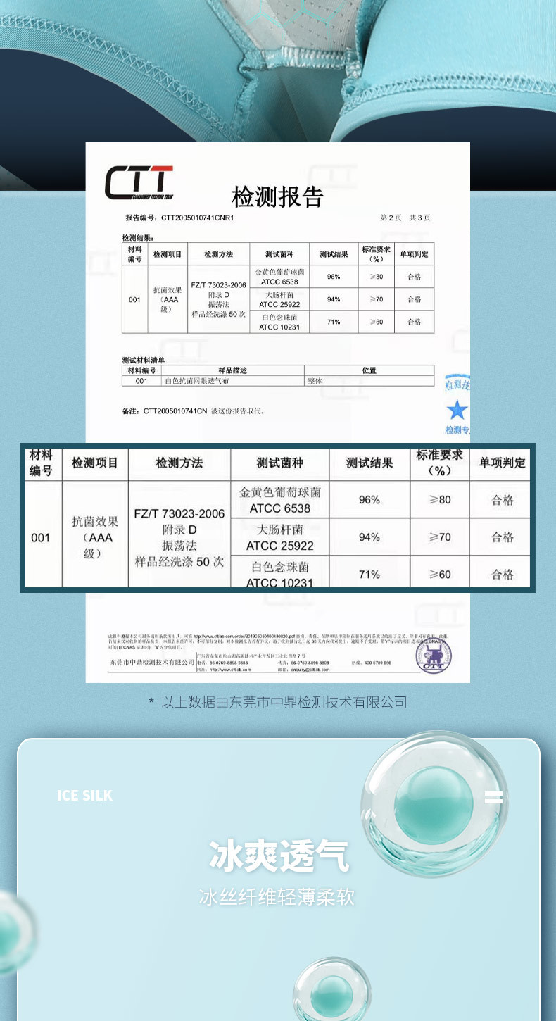 猫人冰丝男士内裤男平角裤衩学生双层内档透气舒适纯色四角短裤头详情3