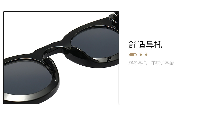 uv400防紫外线 圆形黄色墨镜太阳镜男款个性果冻色欧美外贸眼镜女详情20