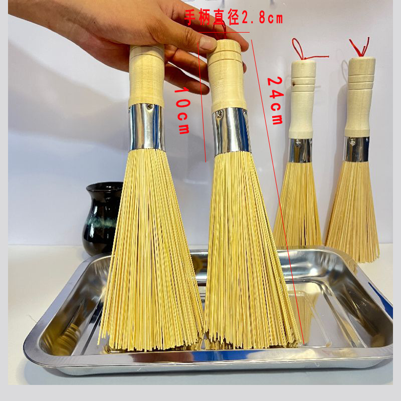 【 Zone 2-10 】 Old-fashioned bamboo pot brush 200 yuan per box. Old-fashioned bamboo pot brush, brush, pot washing, broom, silk, thick silk, household bamboo brush, hard silk cleaning brush, wholesale 2 yuan pic 1