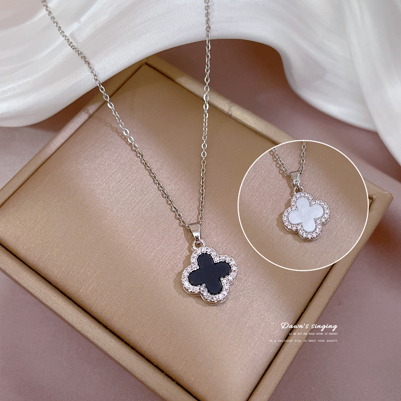 【钛钢】幸运项链女铜微镶真金电镀简洁Ins网红精致锁骨链脖链详情37